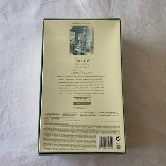 Barbie 10 Years Tribute Silkstone Barbie Doll Fashion Collection Gold Label - Picture 6 of 6